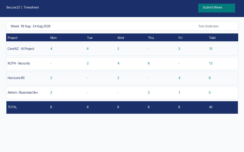 Timesheet Tool